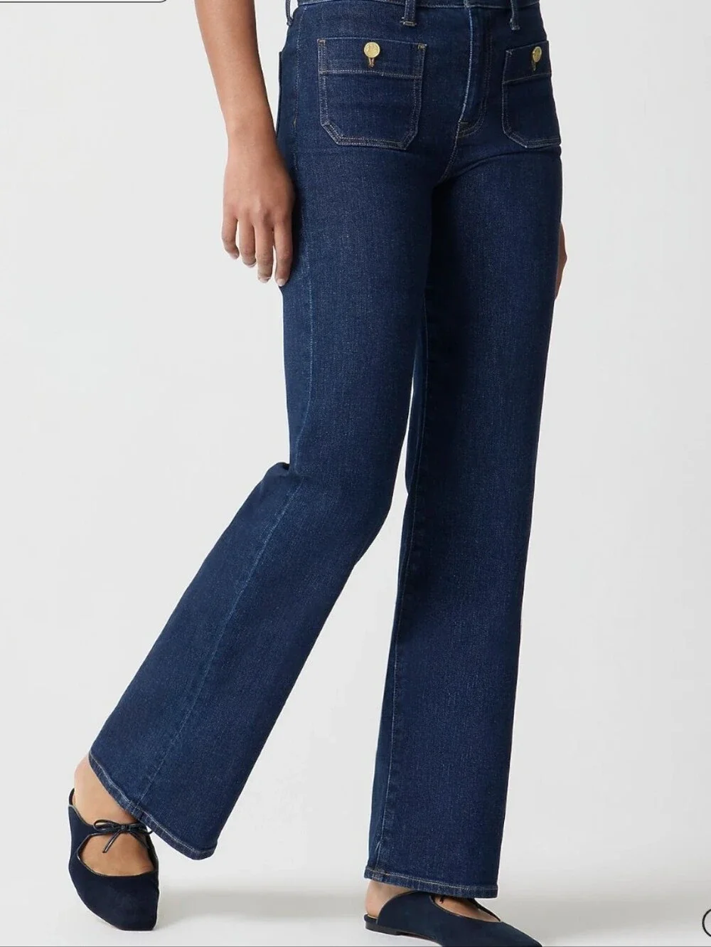 NEW J Crew Slim Wide Leg Jeans 28 Sailor Premium Denim Summer Style - Picture 1 of 12
